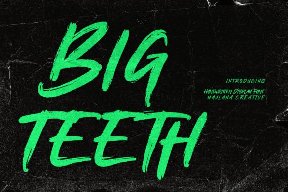 Bigteeth: A Modern Handwritten Display Font for Editorial Impact