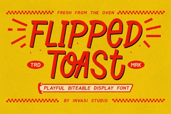 Flipped Toast: A Friendly Display Font for Small Business Branding