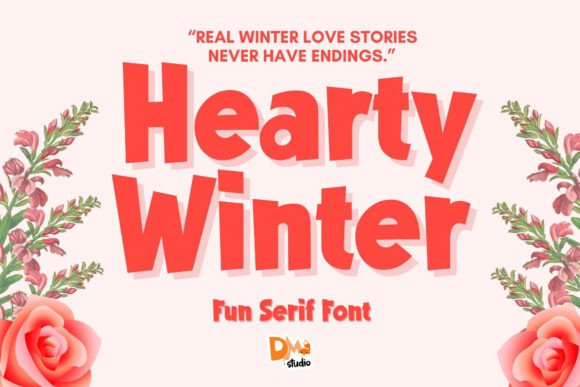 Hearty Winter Font: Playful & Authentic Display Type for Handmade Creators