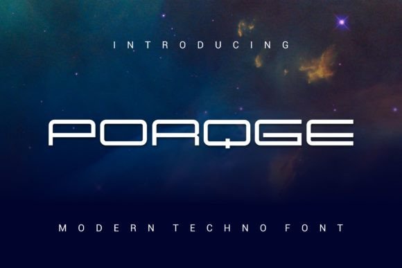 Porqge: A Clean, Modern Display Font for Handmade Creators