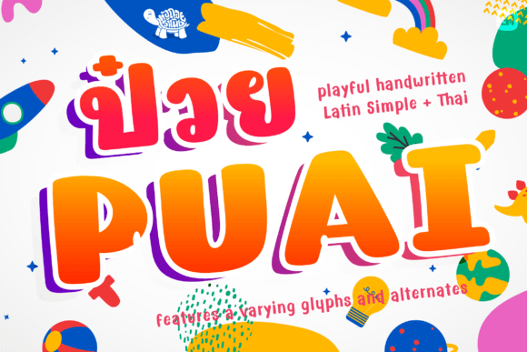 Puai: A Playful Handwritten Display Font for Digital Brands
