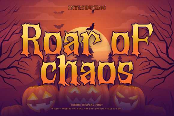 Roar of Chaos: A Spooky Display Font That Actually Works on the Web
