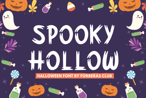 Spooky Hollow: A Playful Display Font for Halloween Web Design