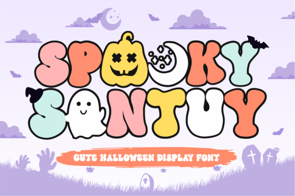 Spooky Santuy: A Playful, Spooky Display Font for Halloween Branding