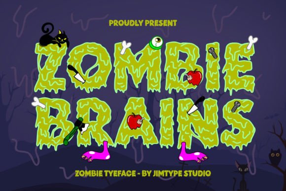 Zombie Brains: A Display Font That Screams “Halloween Campaign Ready”